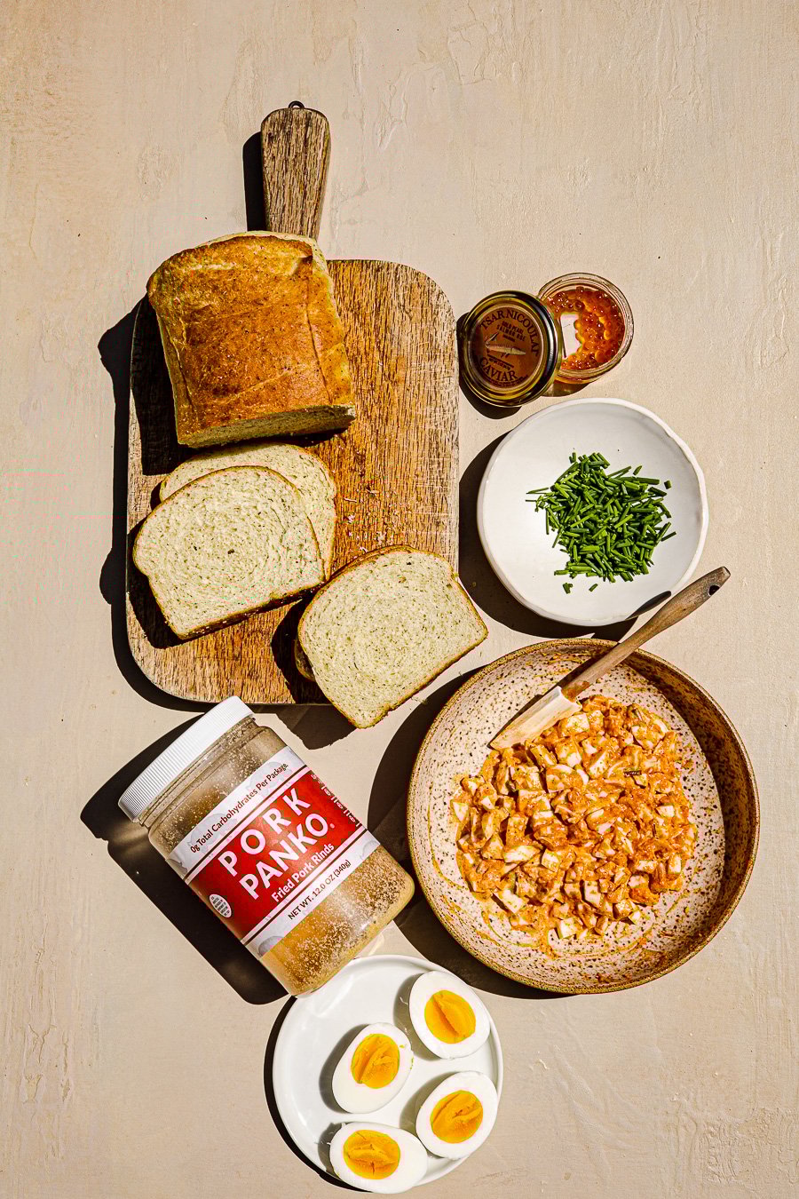 Palabok Egg Sando Ingredients