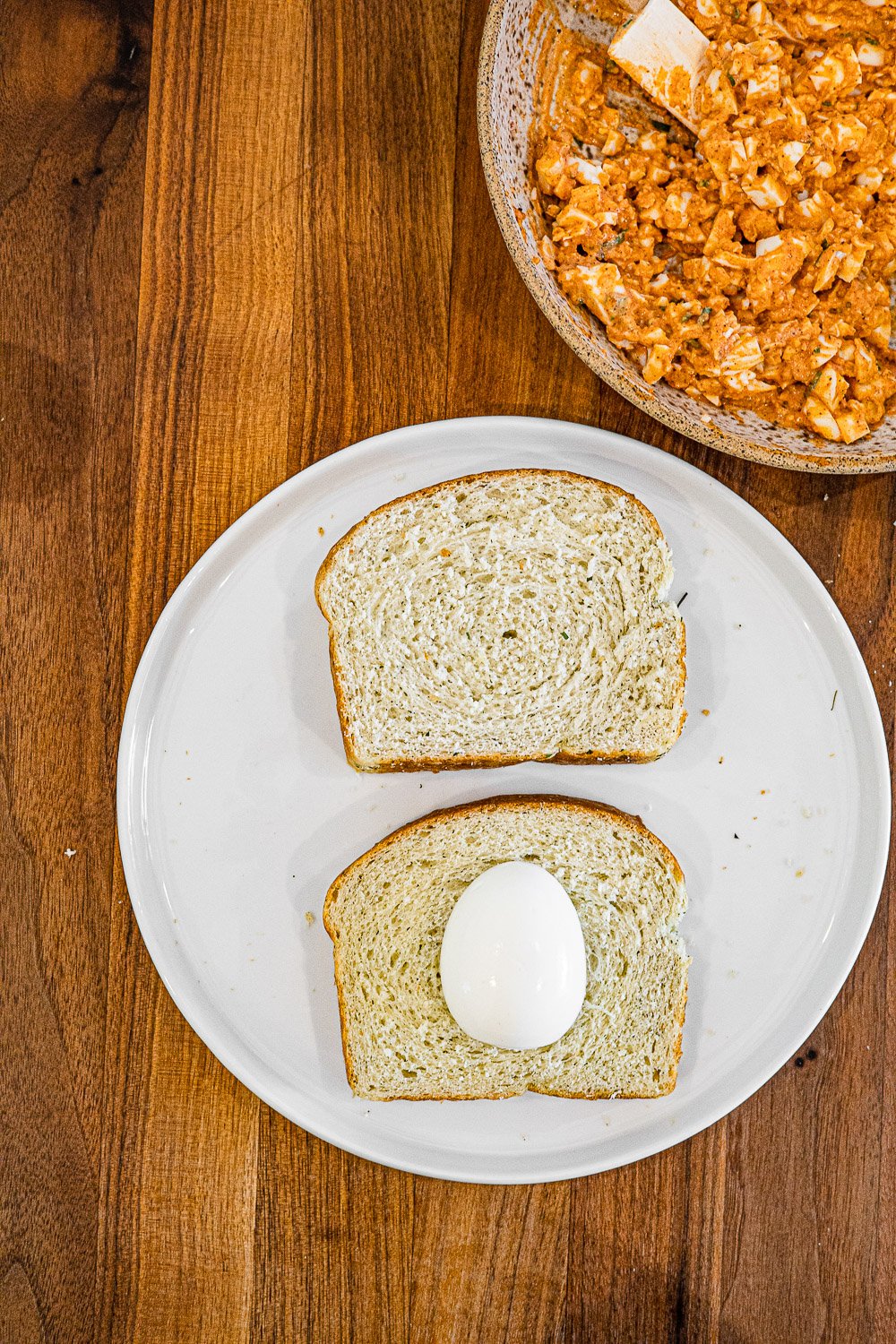 Half an Egg on Bread.