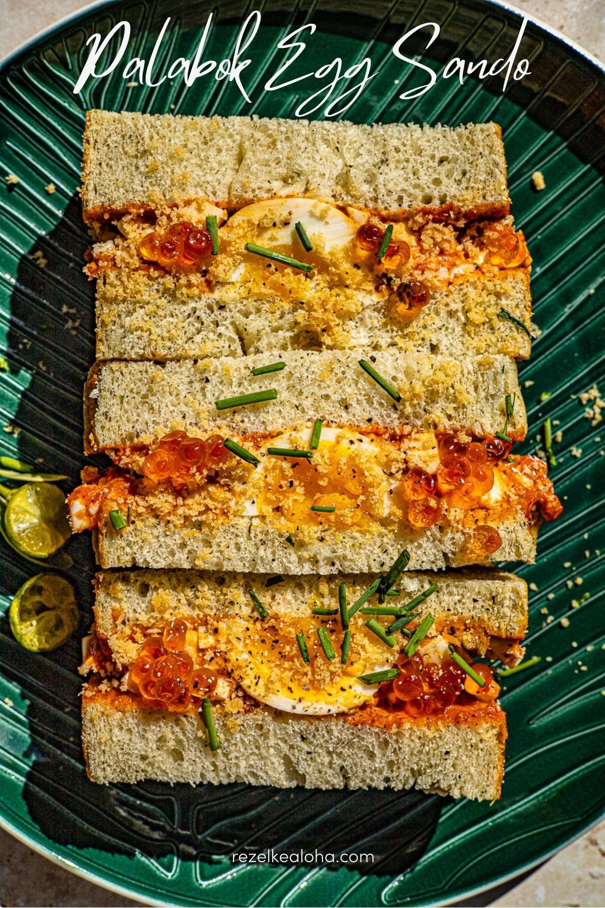 Palabok Egg Sando Close Up