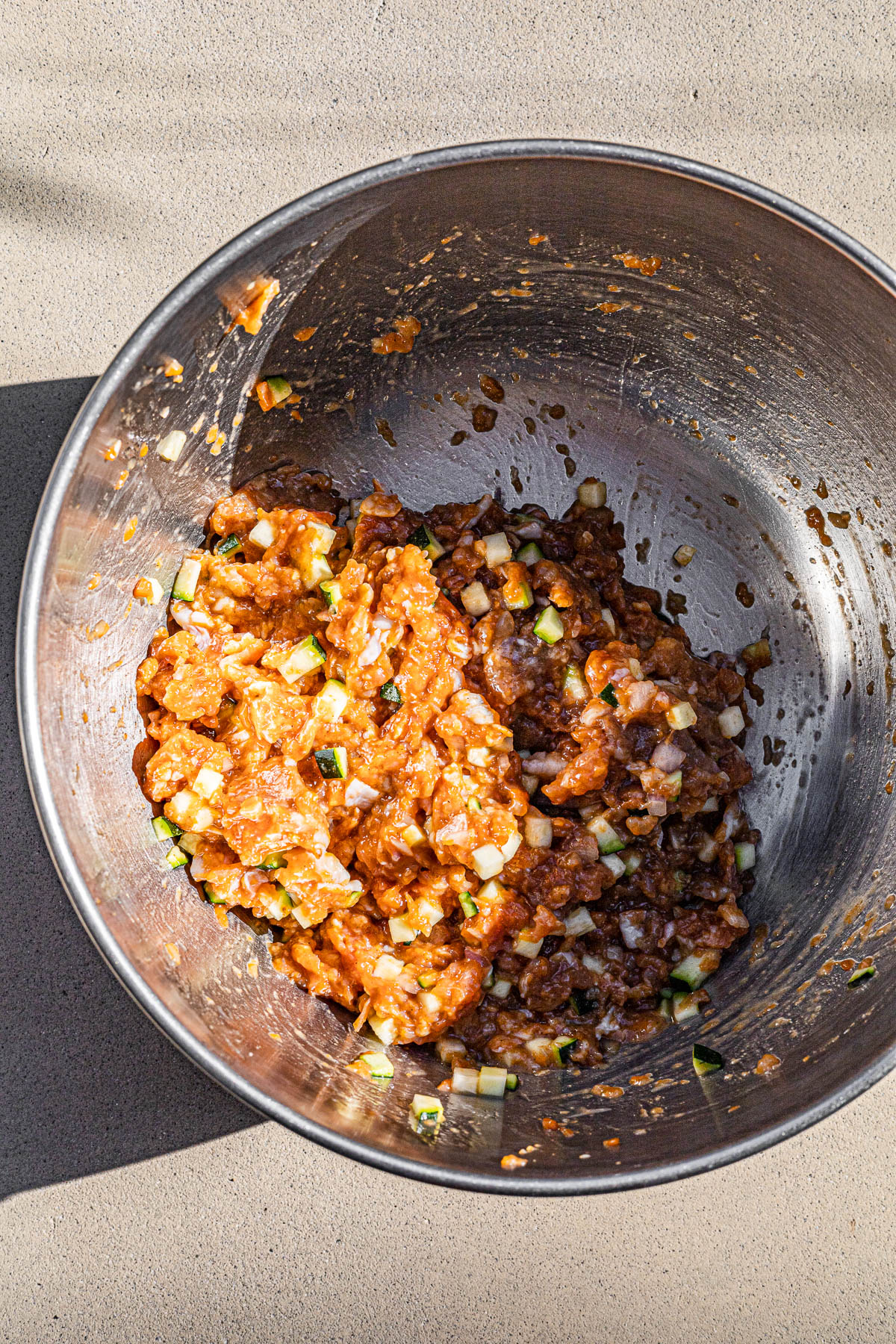 Longanisa Filling mixture in a bowl