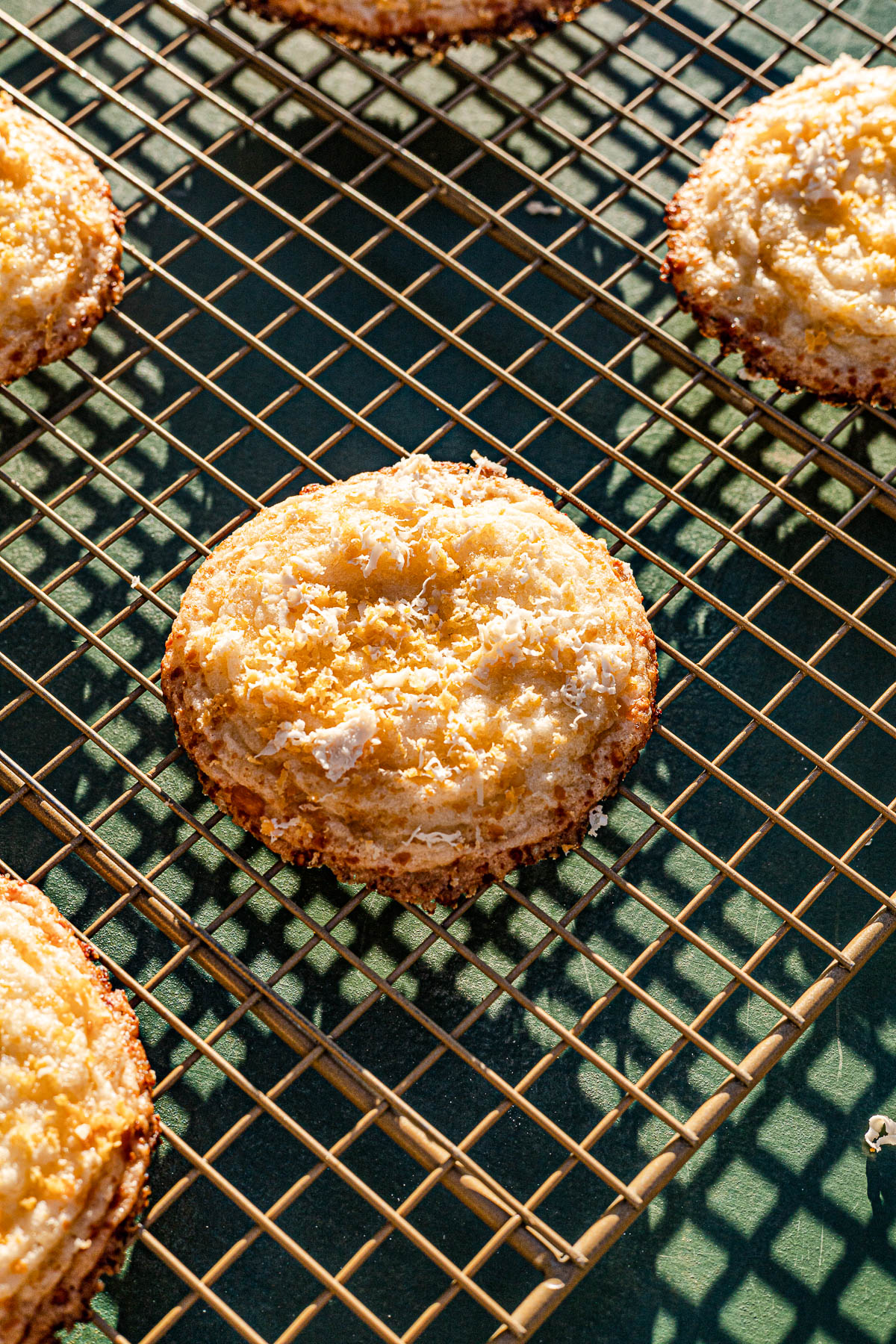 Bibingka Cookies cooling on a wire rack