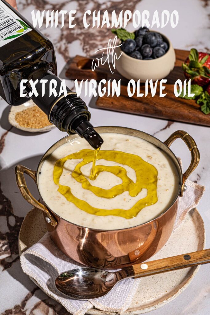 White Champorado with Extra Virgin Olive Oil Drizzle Rezel Kealoha