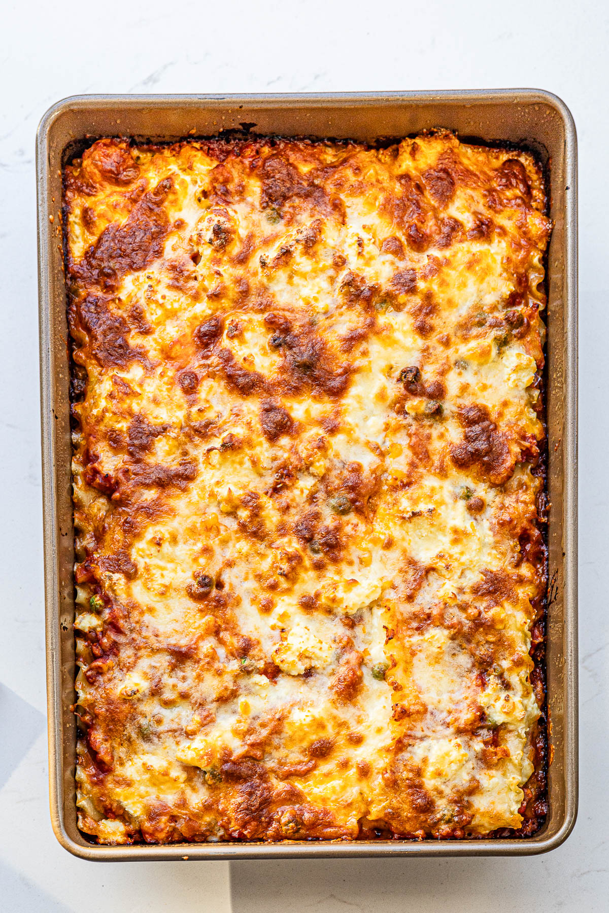 Just out of the oven Afritada Lasagna.