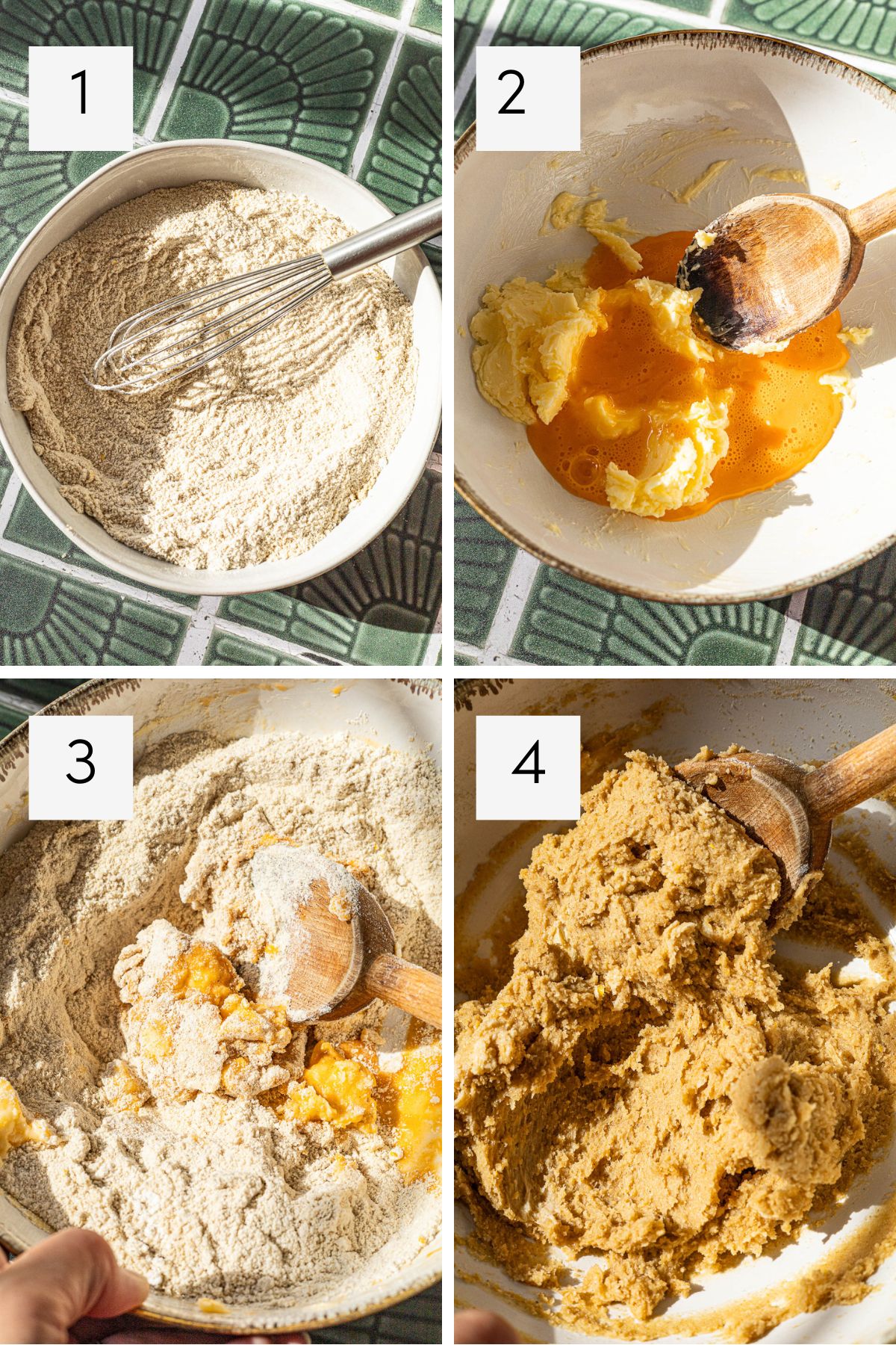 Step by step of making Darak Cookie dough.
