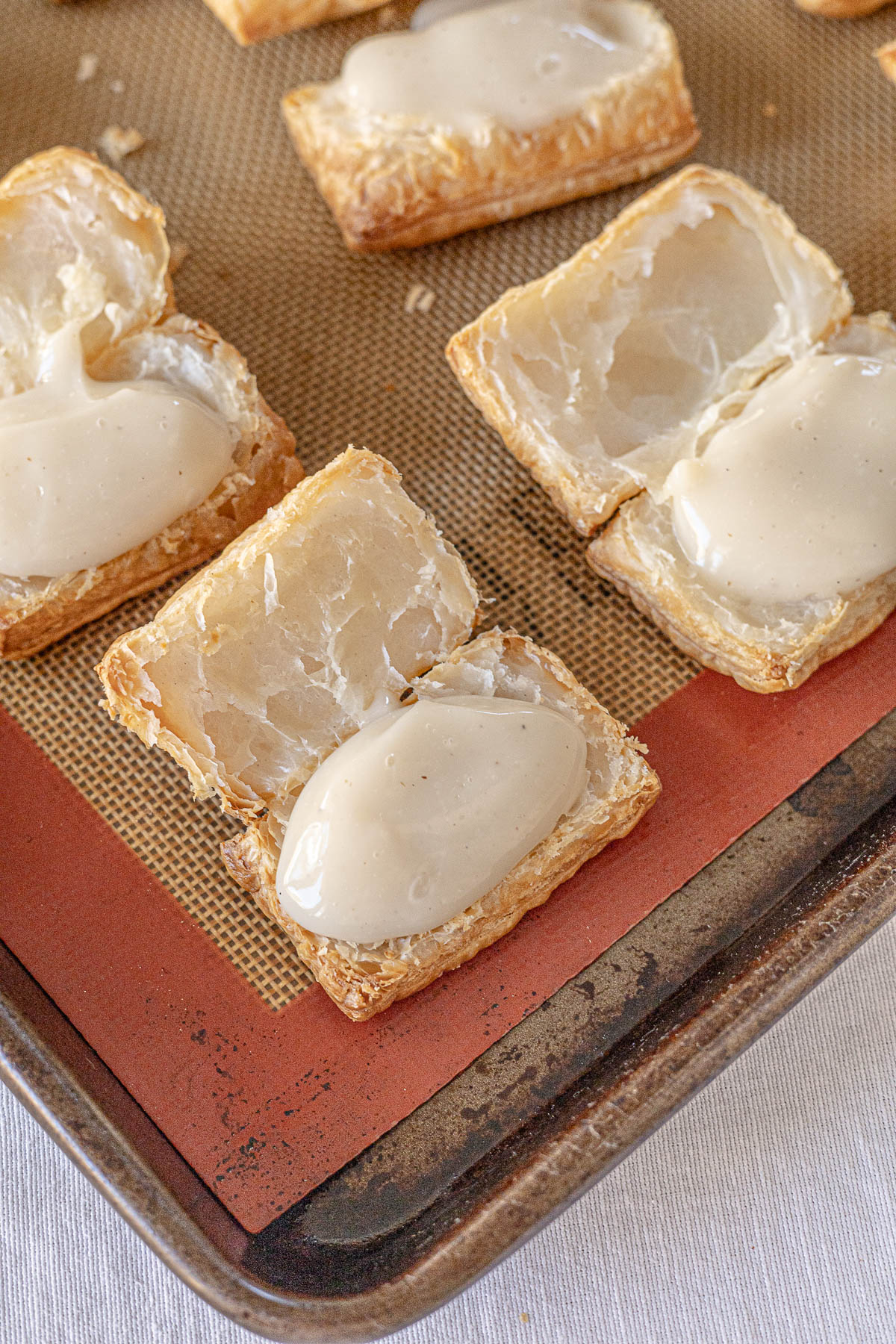 Napoleones filled with Maja Blanca Pastry Cream