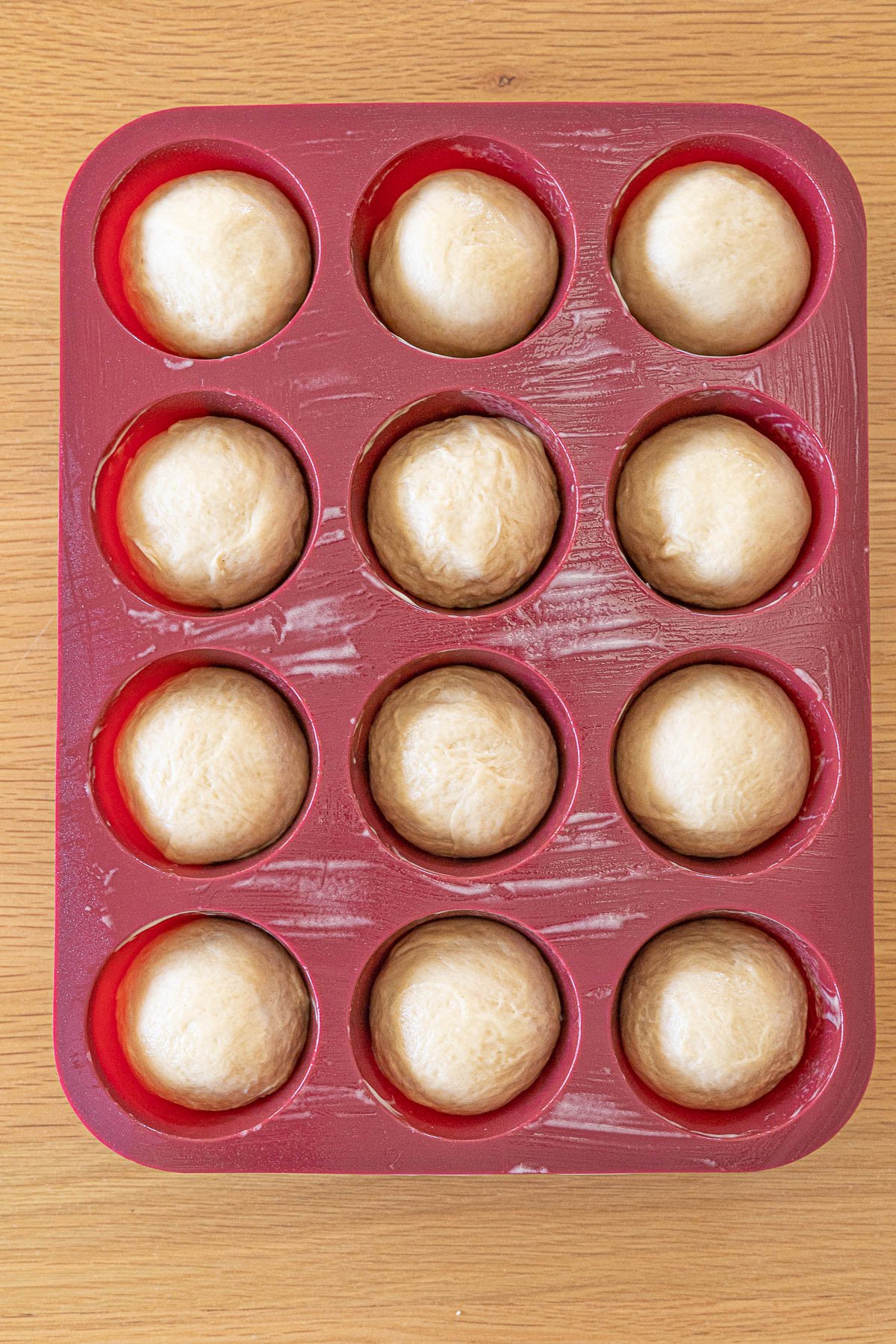 Bonete Bread in muffin tin