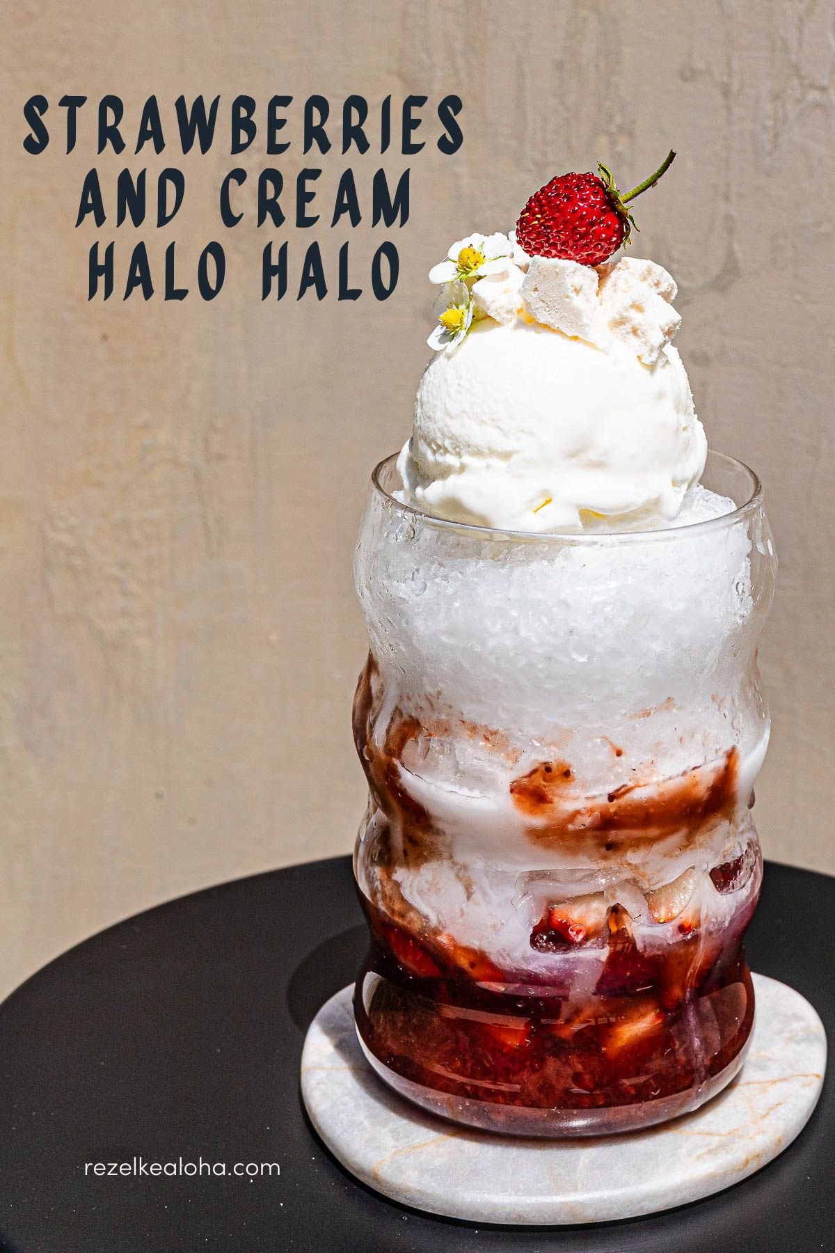 Strawberries and Cream Halo Halo - Rezel Kealoha